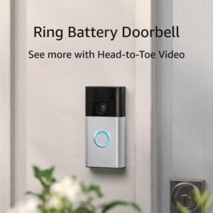 Limited time deal 50%off Ring Battery Doorbell, Head-to-Toe Video, Live View with Two-Way Talk, and Motion Detection & Alerts (2024 release), Satin Nickel
