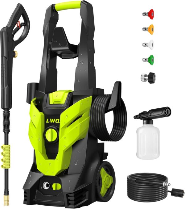 Limited time deal 50% off Electric Pressure Washer, 2.5 GPM Power Washer with 4 Quick Connect Nozzles